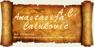 Anastasija Čaluković vizit kartica